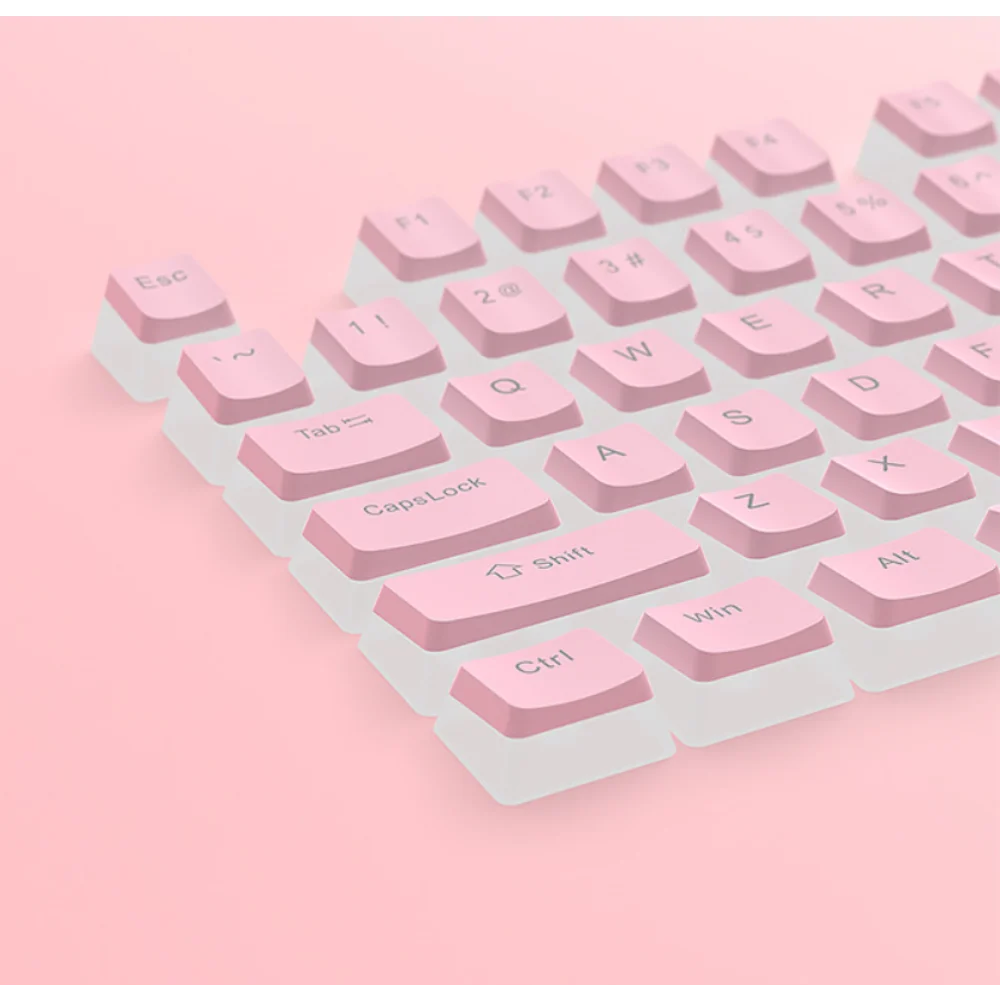 

Jelly Pudding Quad Translucent Cherry Keycaps ABS 130 Keys Dual Color Injection Molded for Mx Mechanical Keyboards