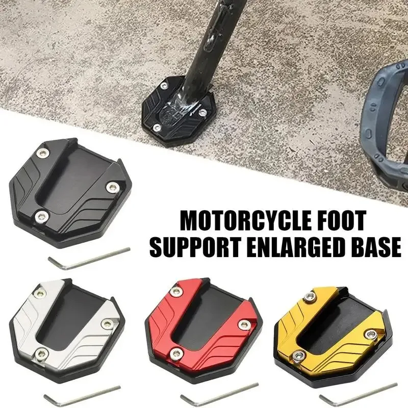 

Aluminum Alloy Motorcycle Bike Scooter Kickstand Extender Foot Side Stand Extension Foot Pad Support Plate Motorbike Accessories