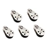 5PCS Stainless Steel M25 Pulley Block Hanging Wire Towing Wheel Lifting Wire Rope Cable Pulley Roller 1
