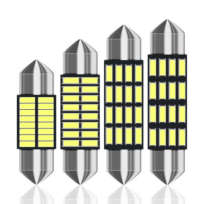 100Pcs ���� c5w LED 31 36 39 41 mm 16 led ���� 4014 SMD ���� ���� �ڵ��� ���׸��� ���� DC 12V