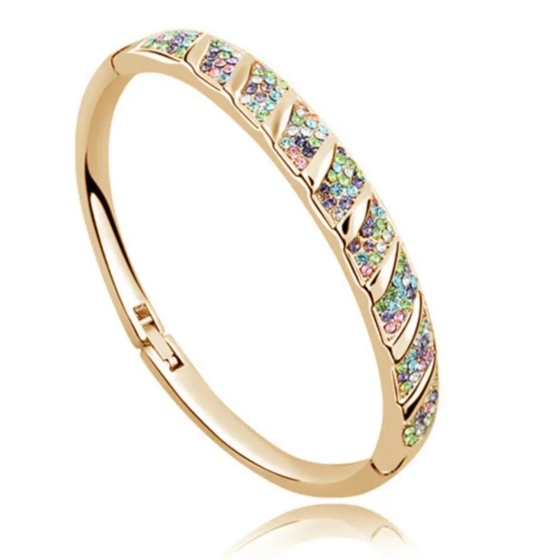Crystal bracelet Shine rhinestone Circle Cuff bracelet Bangl crystal fashion jewelry charm girl accessories