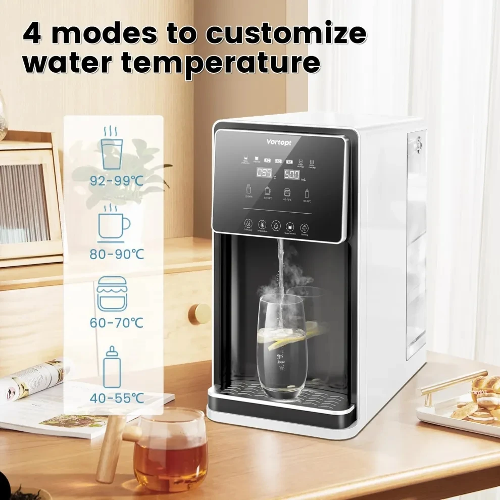 Countertop Reverse Osmosis System 5 Stage UV RO Water Filter System Instant Hot Water Purifier Tap Filter 7:1