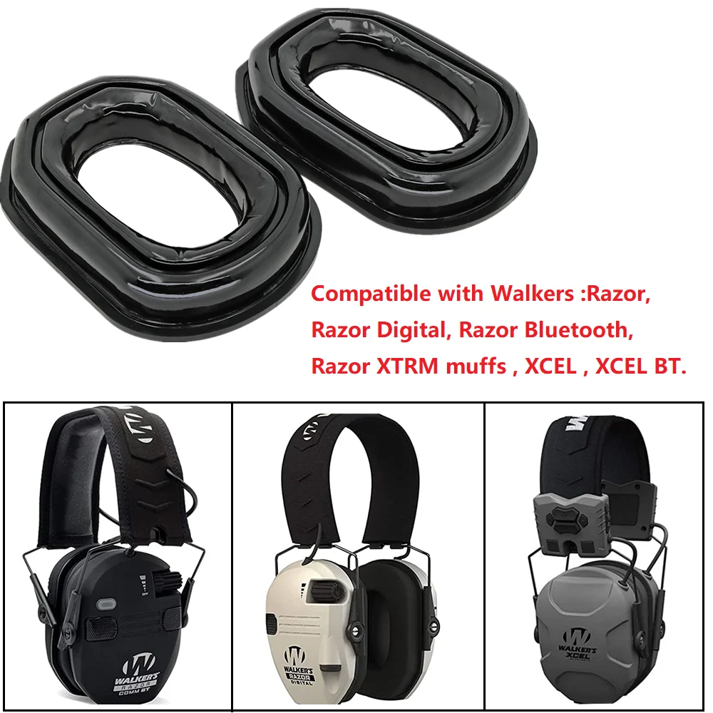 HEARING TACTICAL Gel Ear Pads for Walkers Razor and Xcel Muff Series Electronic Earmuffs Tactical Headset Shooting Hunt Earmuffs
