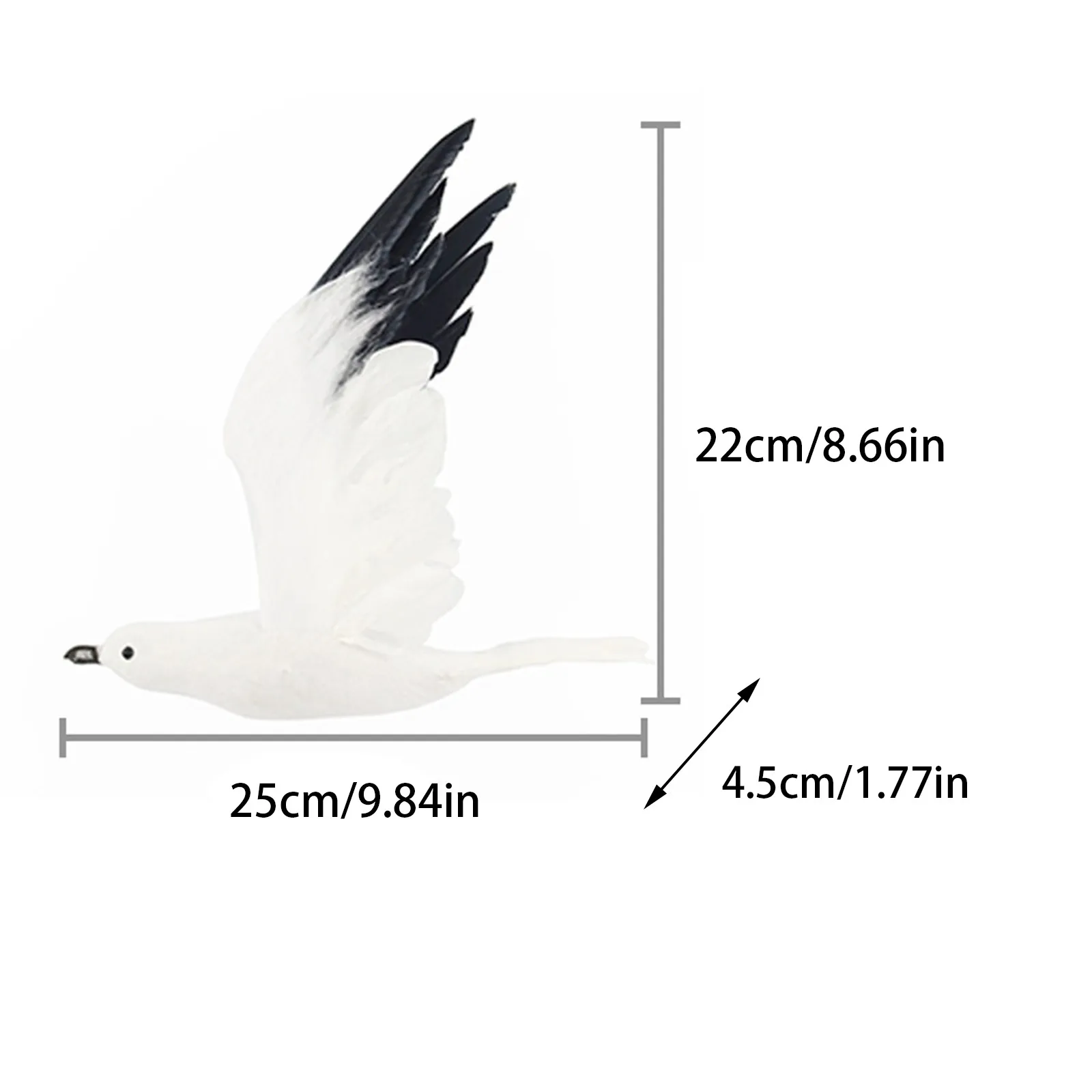 Fake Artificial Feathered Seagull Decoy Realistic Seagull Garden Decor Simulation feather seagull pendant 1PC artificial seagull