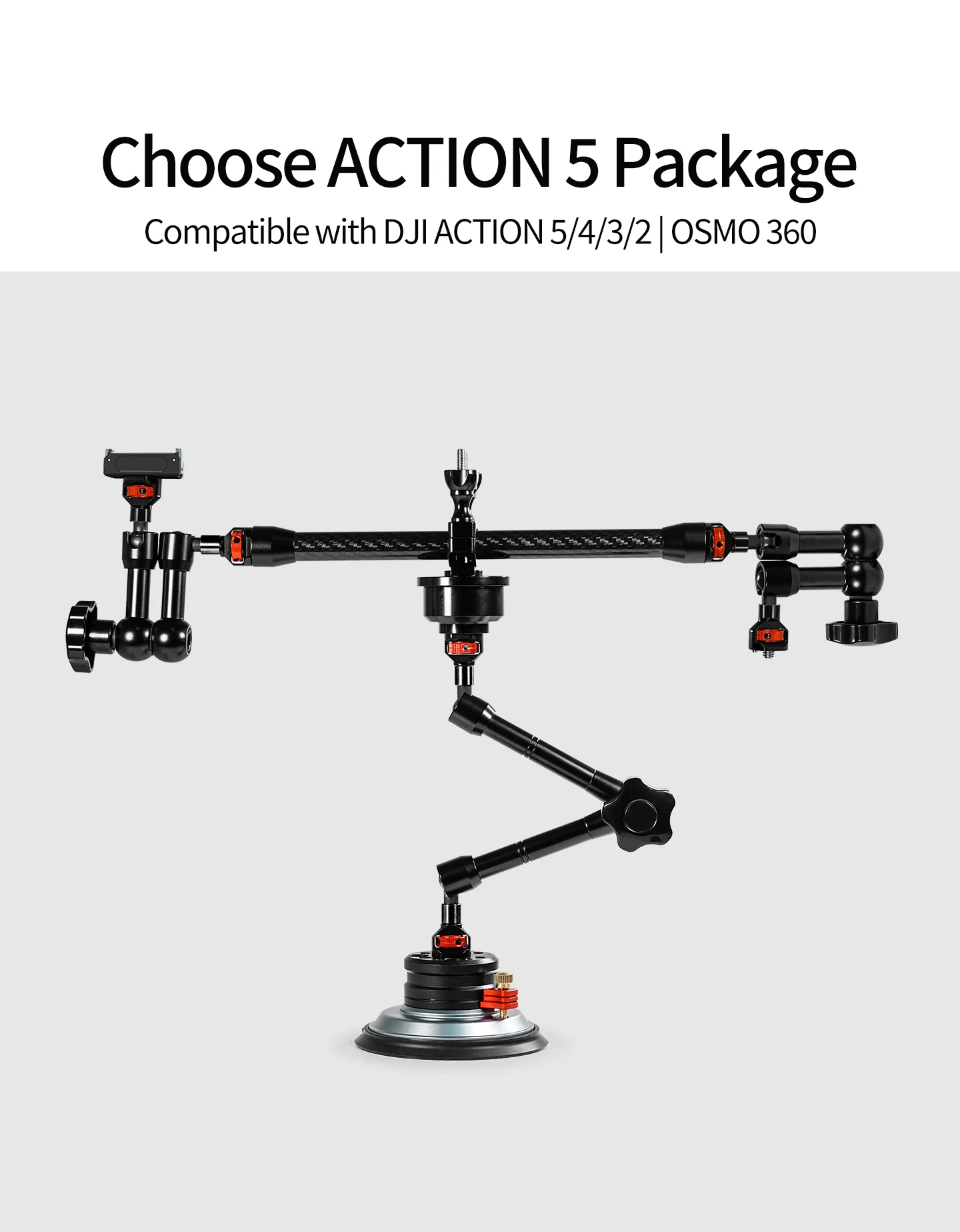 Handpumpe Vakuum Saugnapf Stabilisator Halterung Auto Follow Fotografie Halterung für Gopro osmo 360 Action 5 Pro/4/3/Insta360 Halter – Detail 12