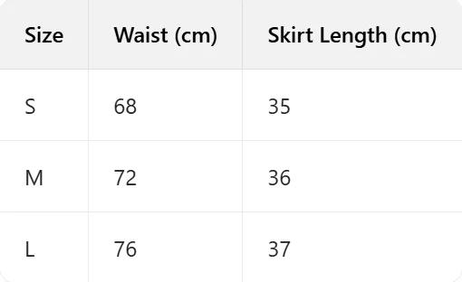 Skirt design details