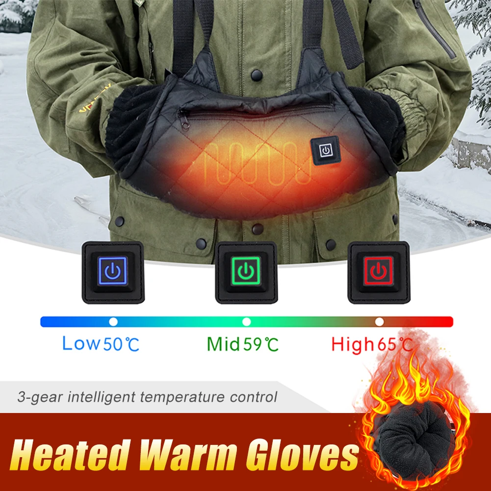 

Adjustable Electric Heating Hand Warmer Fast Heated Thermal Glove Waist Bag Three Gear Winter Intelligent Fishing Outdoor Gloves