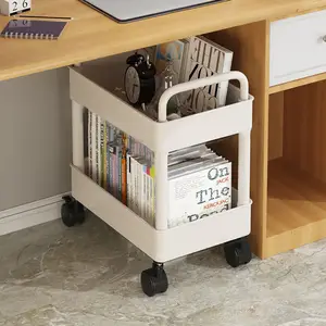 Carro de cocina con 3 estantes y ruedas, carrito de servicio de encimera,  carrito de nicho estrecho, estante de baño para organizador de cocina -  AliExpress