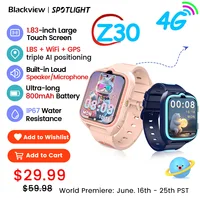 New Blackview Z30 Kids Smart Watch 4G Call Phone Watch, Waterproof Children Monitor Tracker, SOS Child Sports Digital Watches