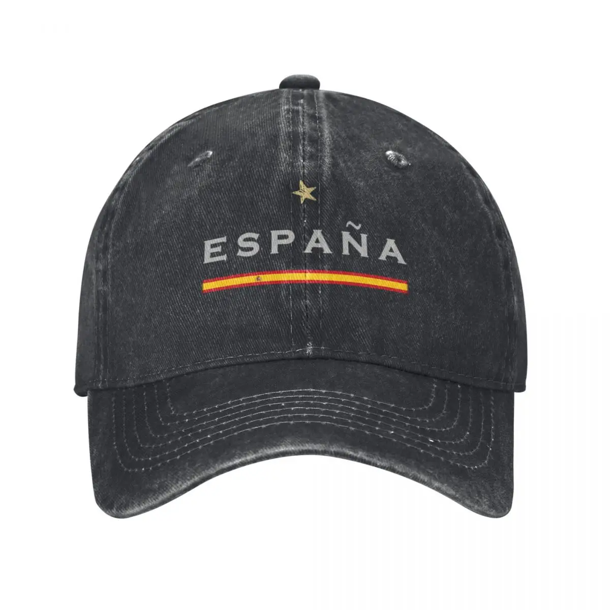 

Classic ESPANA Flag Star Spain Sport Retro Cowboy Washed Baseball Caps Female Cool Denim Sunscreen Hats Women Snapback Cap