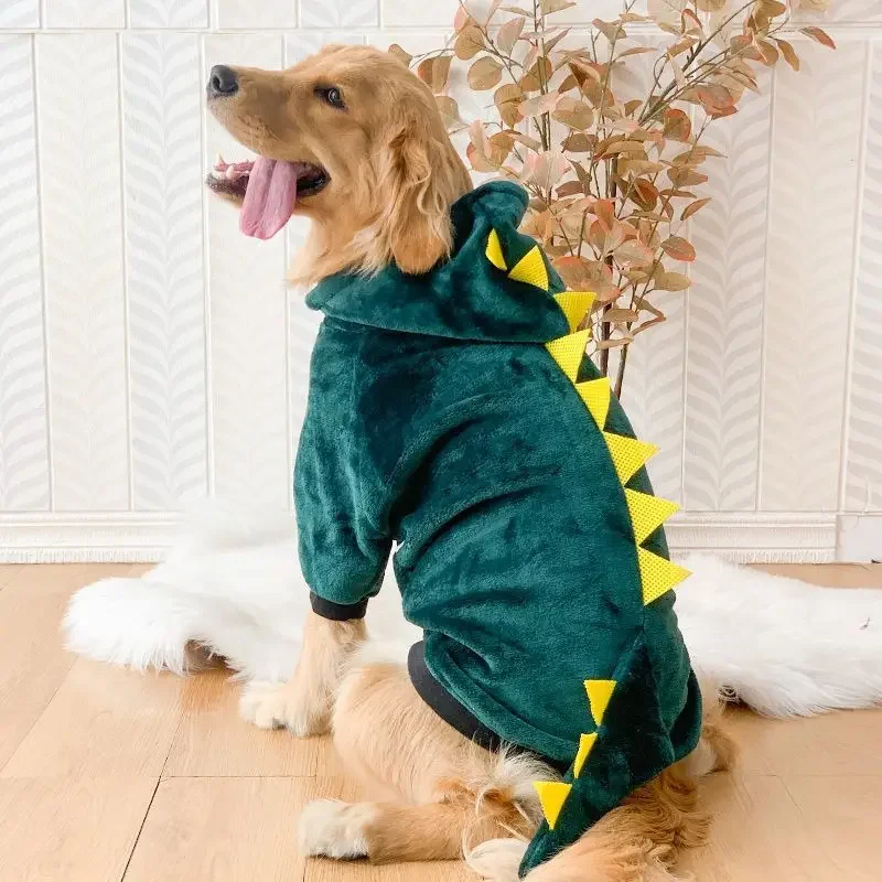 Large Dog Clothes Funny Dinosaur Pet Clothing Autumn Winter