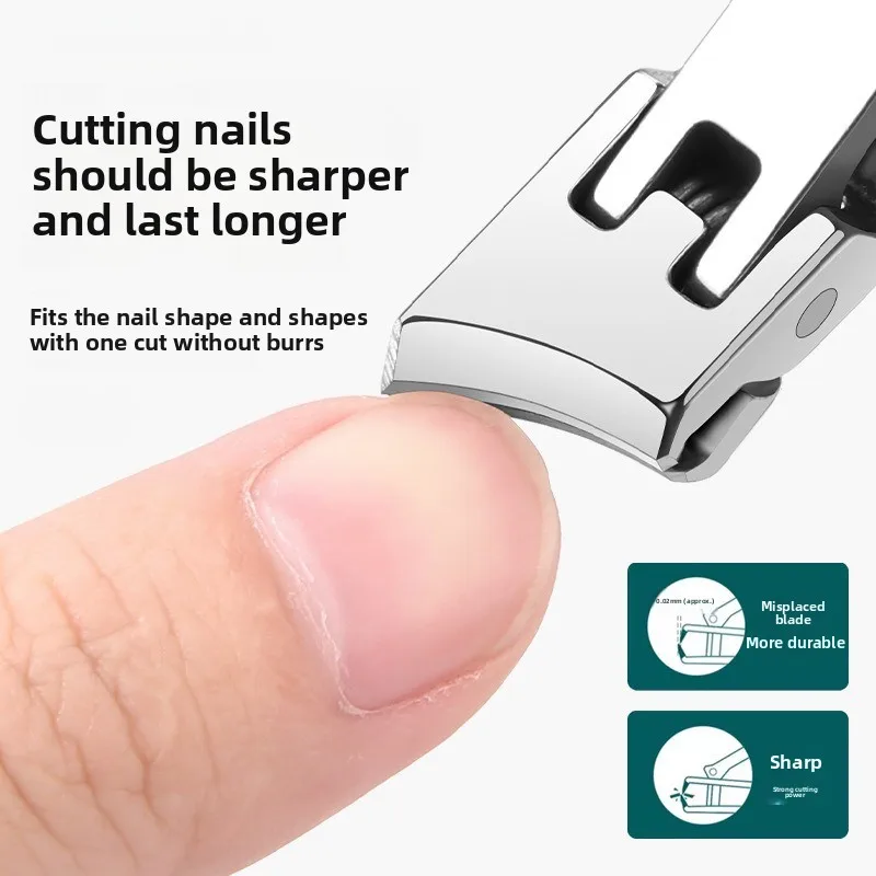 3-Piece Sets New Portable Nail Clippers Bevel Nail Clippers Stainless Steel Splash Resistant Nail Scissors Set with Storage Box