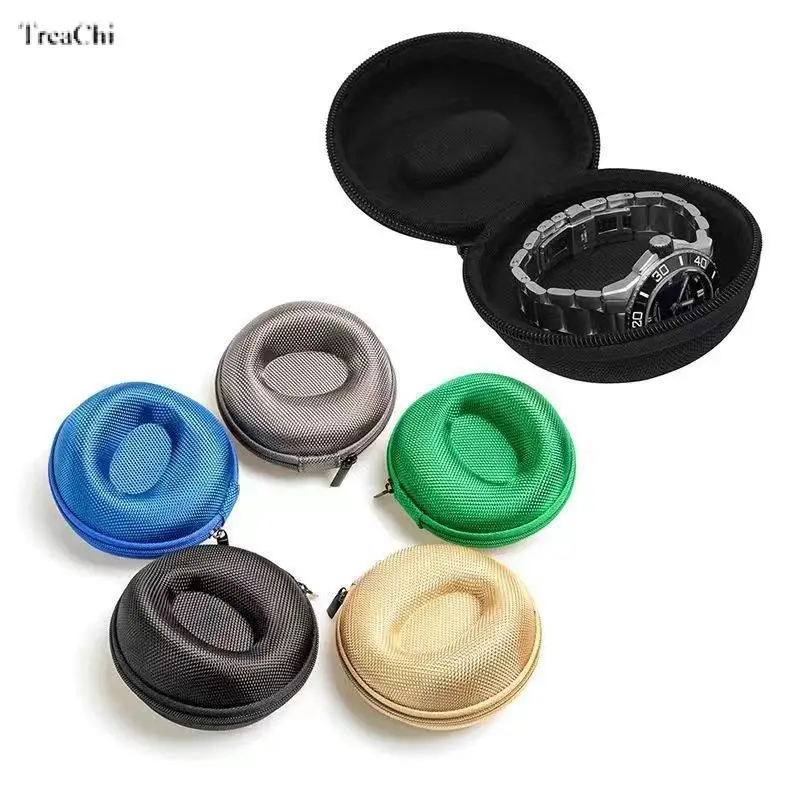 Portable Waterproof Watch Storage Box Zipper Soft Inner Pad Suitable for Smart Watch Wrist Can Carry Storage Watch