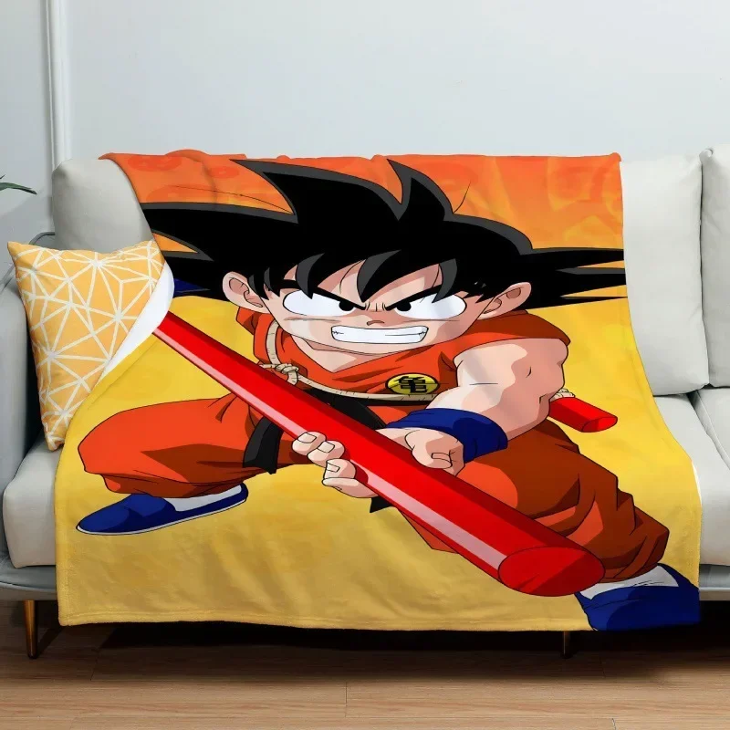 

New Dragon Ball Flannel Blanket Sofa Cover Office Lunch Bed Air Conditioning Blanket Keeps Warm and Comfortable