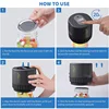 Electric Mason Jar Vacuum Sealer Kit Cordless Automatic Jar Sealer Set for Food Storage and Fermentation with Mason Jar Lids 2