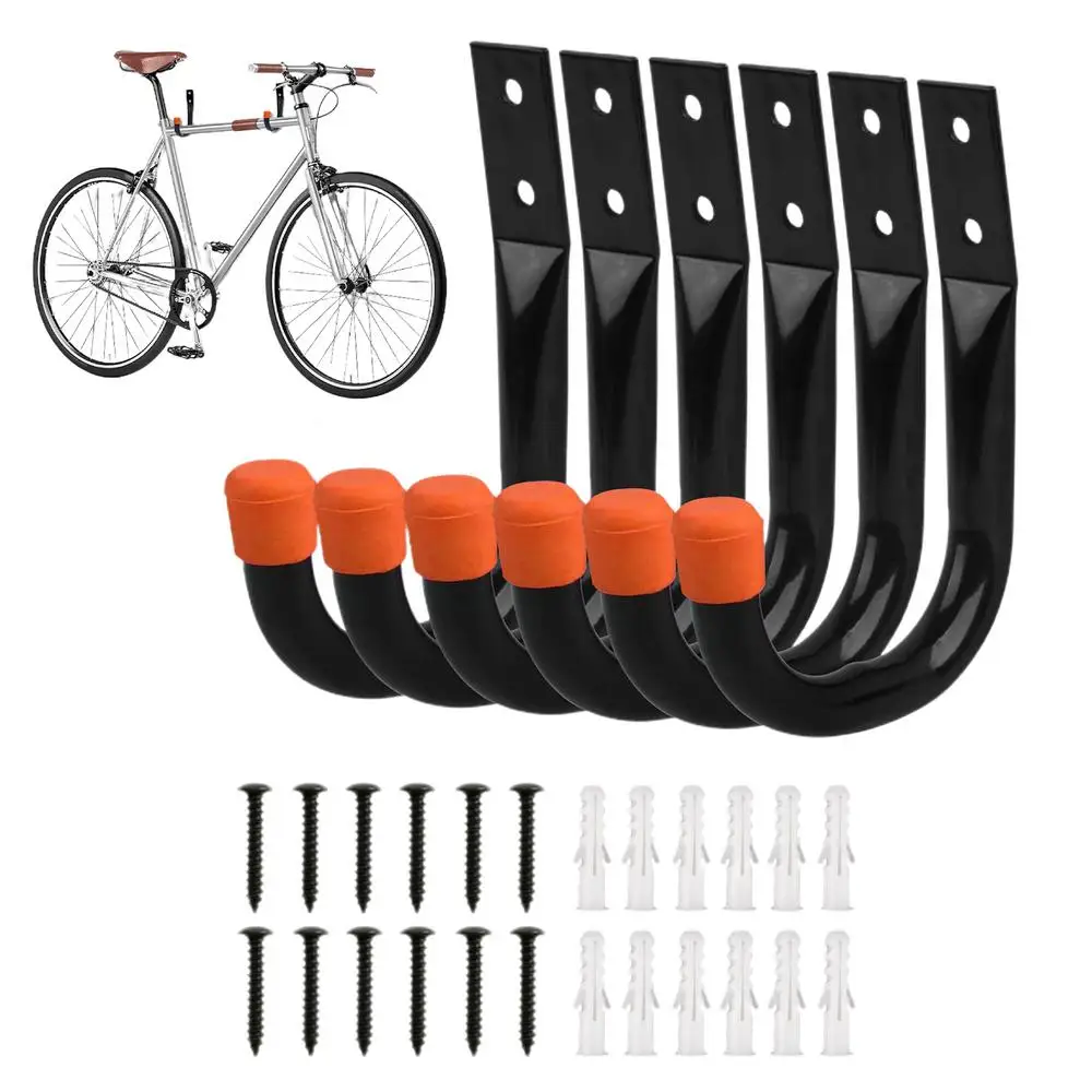 Description Picture 6 of item6PCS/Set Bike Wall Mount Hooks Bicycle Support MTB Road Bike Parking Hanging Holder Stand For Cycling Bike Accessories