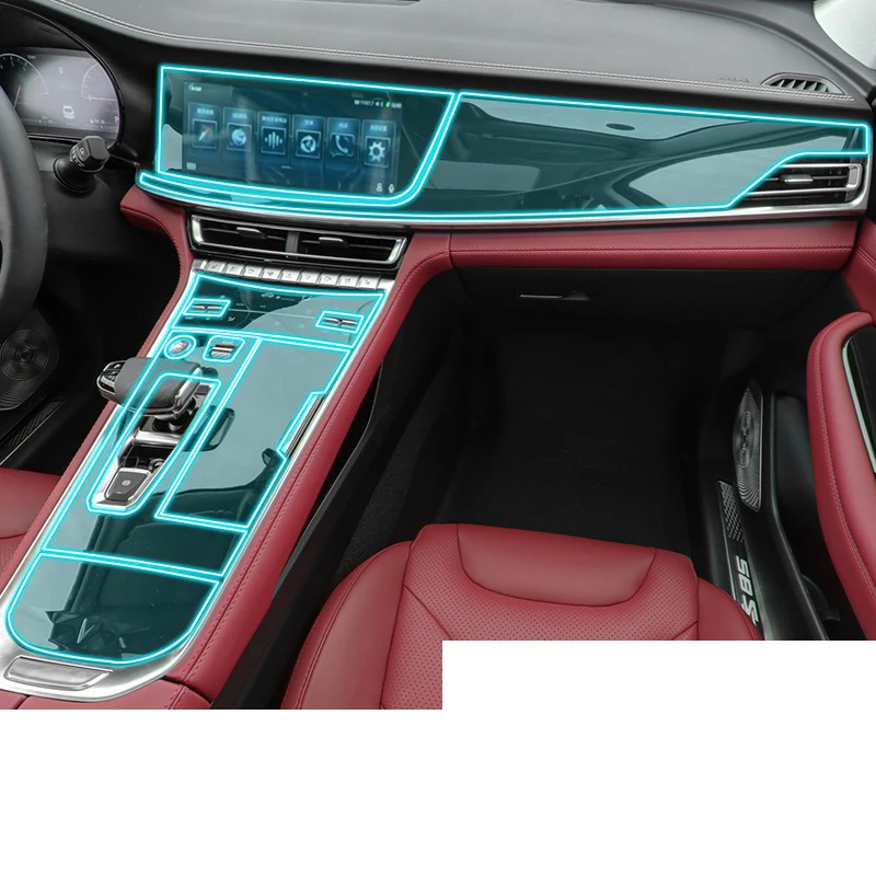 

car clear tpu interior gear panel anti-scratch protective film for changan cs85 2019 2020 2021 2022 accessories styling