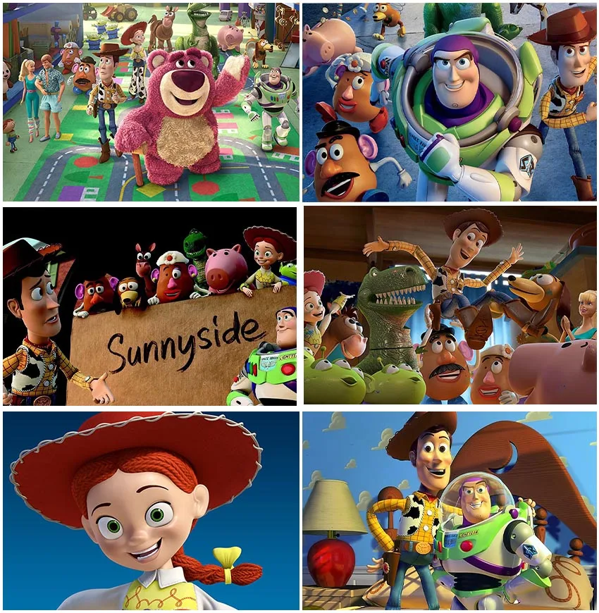 Buon Compleanno Fondali Toy Story Theme Jessie Woody Strawberry Bear Baby Shower Decor Sfondi Personalizzati Banner Puntelli