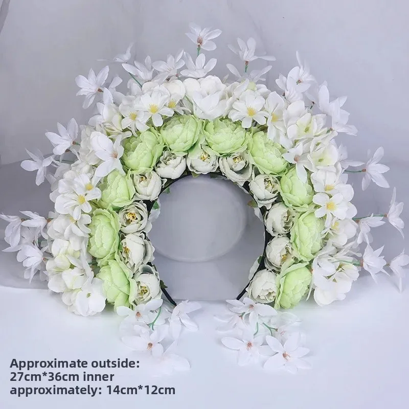 Huadai-white and green-extra large-C