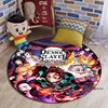 Anime Demon Slayer Carpet, 3D printing Cute Cartoon Round Rug Living Room Bedroom Children Study Room Decoration Round Floor Mat 1