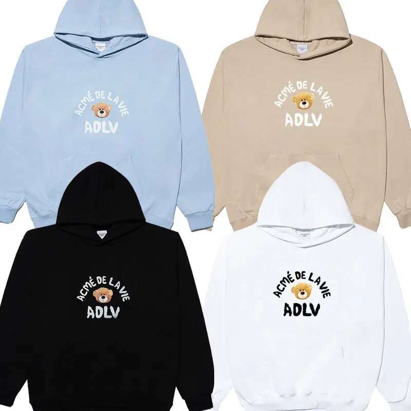 

Acme De La Vie's New Hoodie with Thick Donut Boys and Girls Hoodies Couple Bears