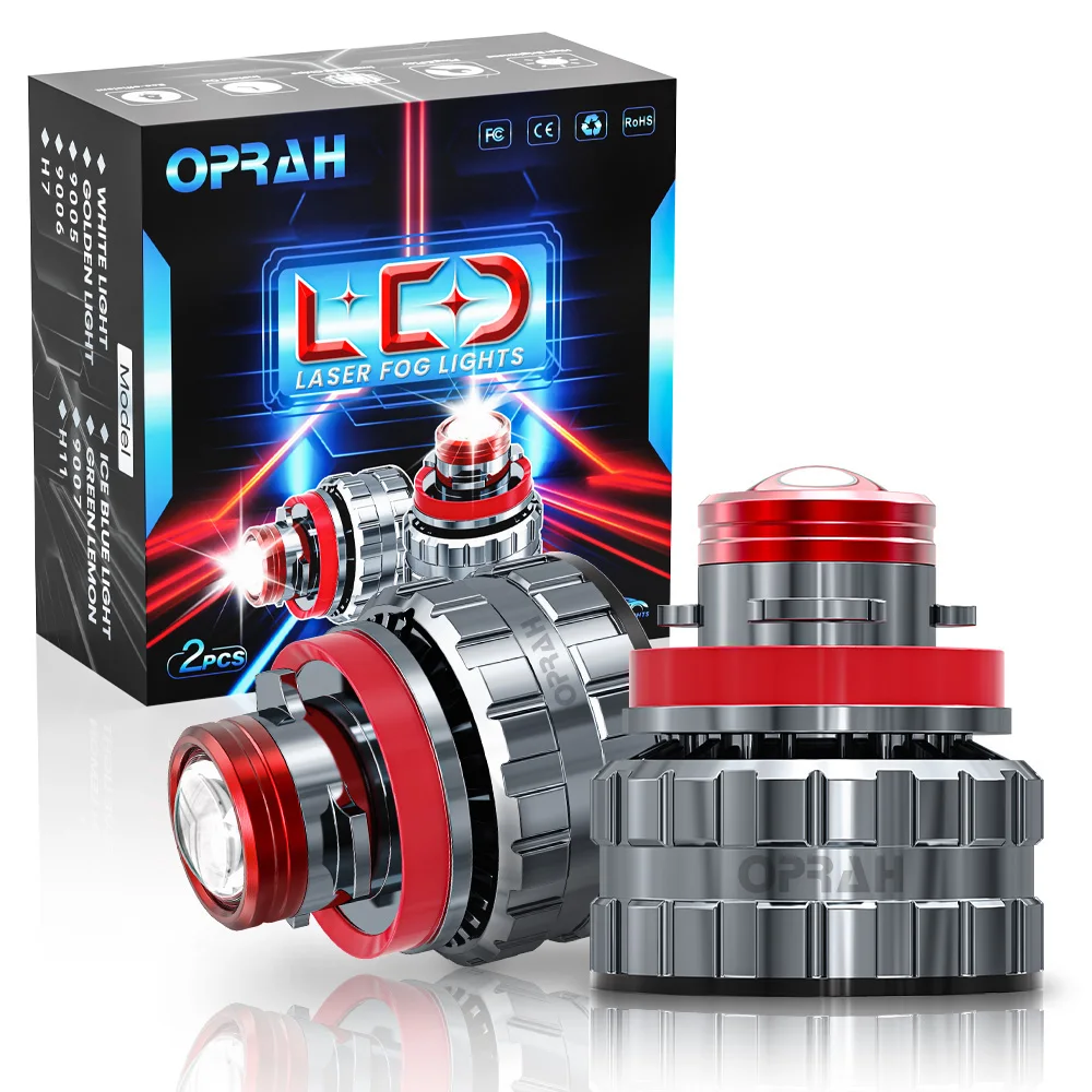 Oprah 2pc Laser Lens H7 Led Fog Light H11 H8 H9 9005 9006 LED