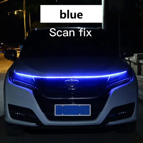 RXZ LED Daytime Running Light Scan Starting Car Hood Decorative Lights DRL Auto Engine Hood Guide Decorative Ambient Lamp 12V - Image 16