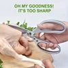 1pc Multi-Purpose Stainless Steel Kitchen Shears - Heavy-Duty Poultry Scissors with Comfortable Aluminum Alloy Grip for Food Pre 2