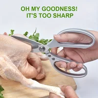 1pc Multi-Purpose Stainless Steel Kitchen Shears - Heavy-Duty Poultry Scissors with Comfortable Aluminum Alloy Grip for Food Pre 2