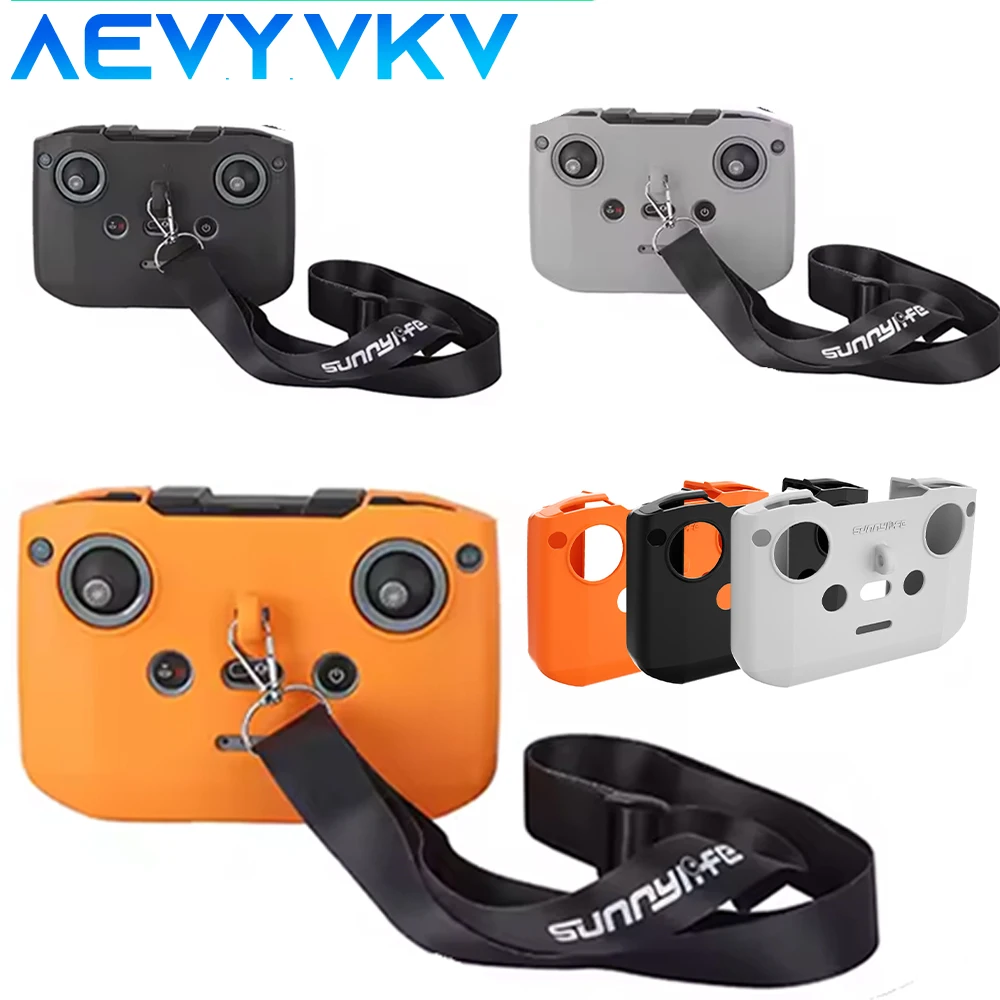 MotuTech Custodia in silicone + cinturino al collo per DJI Neo/Mini 4 Pro DJI RC-N3 RC-N2 RC-N1, Nero , Moderno