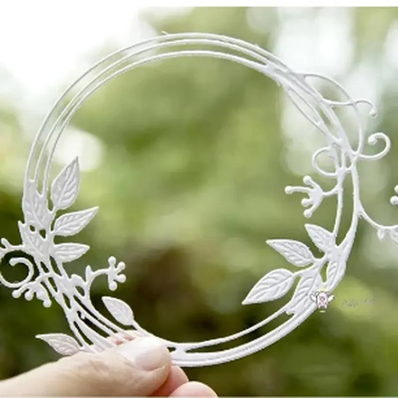 Piggy Craft Metal Cutting Dies Cut Die Mold Autumn Letter Leaf Ring Scrapbook Paper Knife Mould Blade Punch Stencils