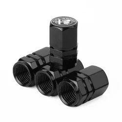 4Pcs Car Tire Valve Stem Caps - Premium Aluminum Wheel Accessories (4 pcs black)