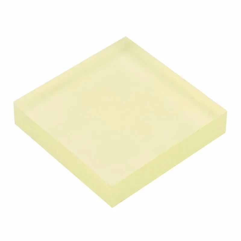 10x10x2cm Polyurethane Square PU Damping Plate,Die Cutter Plate, Beef Tendon Plate, Die Cushion Elastic Rubber Sheet Gold Color