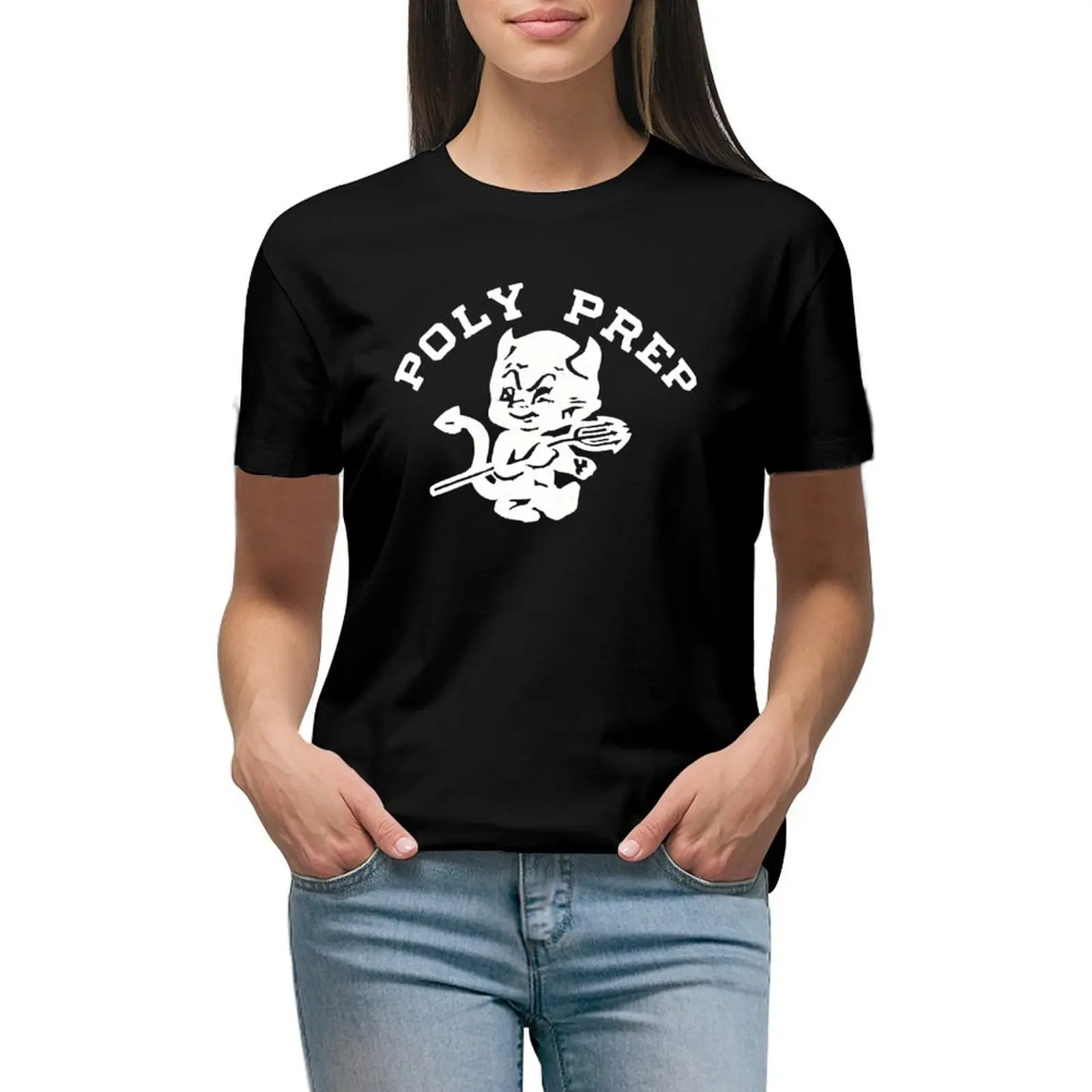 

Poly Prep T-shirt tees summer top black t shirts for Women