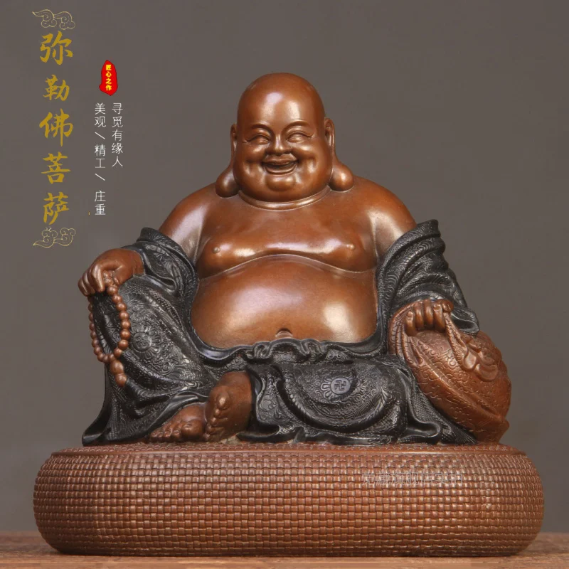 

Maitreya Buddha statue pure copper ornaments copper pot-bellied Buddha laughing Buddha Buddhist living room dedicated ornaments