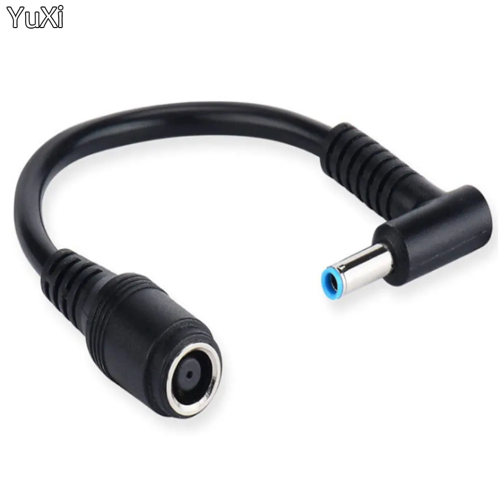 

YUXI 1PCS DC Power Charge Converter Adapter Cable 7.4*5.0MM to 4.5*3.0MM For HP Laptop Conversion Power Cord Black