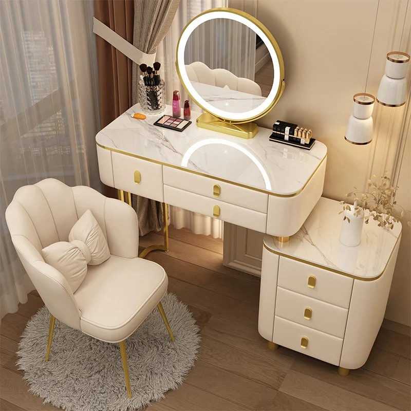

Makeup Desk Dressers Storage Mirrors Stool Cabinet Bedroom Wood Coffee White Dressers Nightstands Coiffeuse Home Furniture