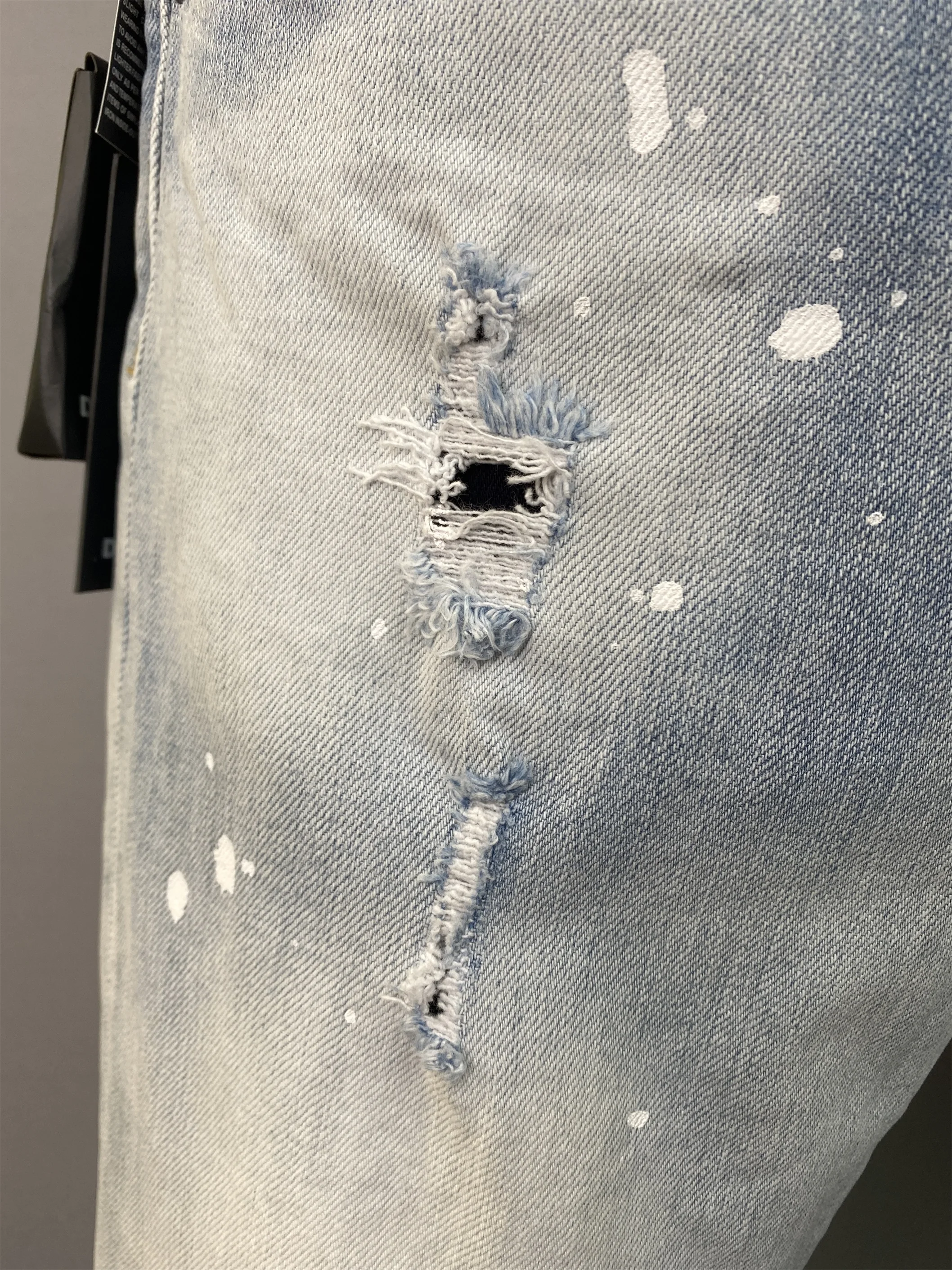 2024 Spring/Summer New D2 Jeans Men's Trendy Men's Washed Casual Jeans Fashion Versatile Zipper Decoration