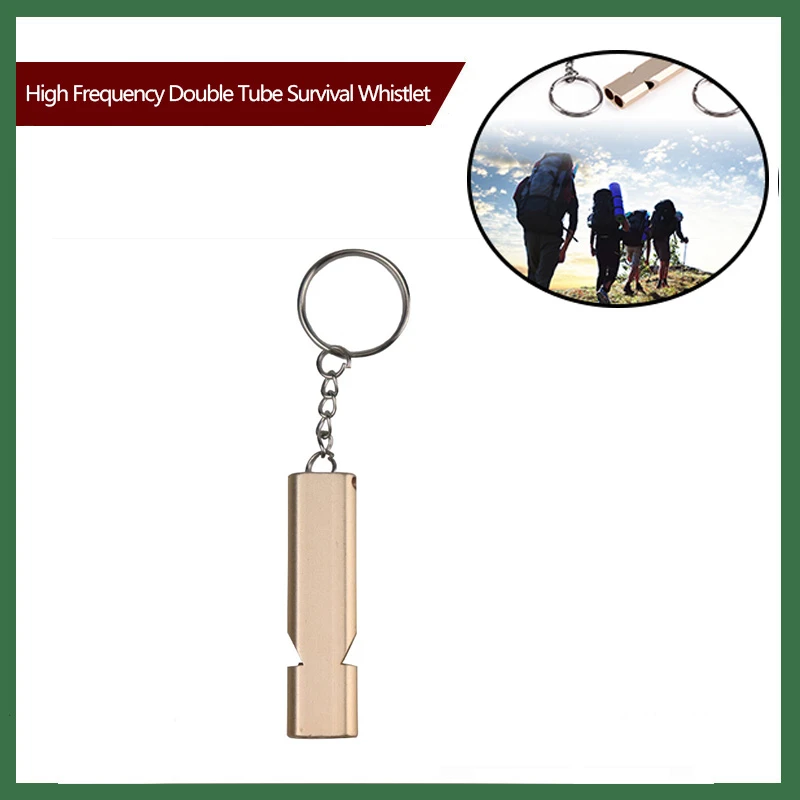 120 PCS Emergency Whistles With Keychain - Aluminum Survival Whistles For Outdoor, Camping & Sports