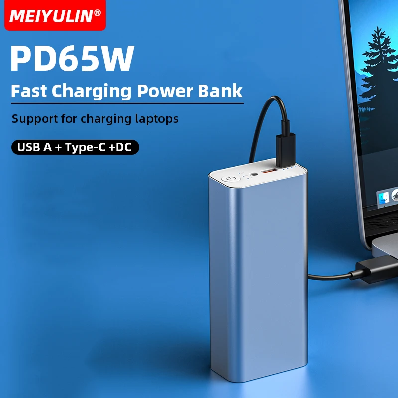 

30000mAh Portable Large Capacity Power Bank USB C PD65W DC Fast Charging External Spare Battery for iPhone Samsung Xiaomi Laptop