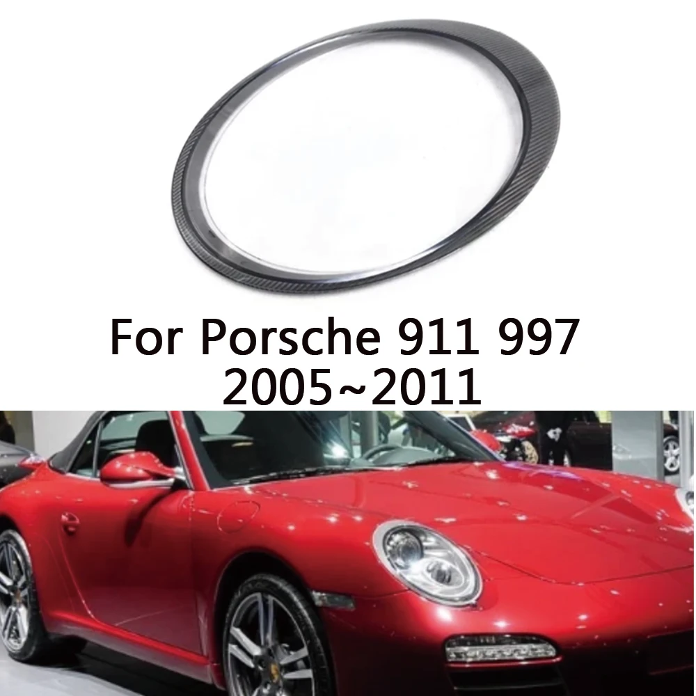 

Auto Case Headlamp Caps For Porsche 911 997 2005~2011 Car Front Headlight Lens Cover Lampshade Head Lamp Light Glass Shell