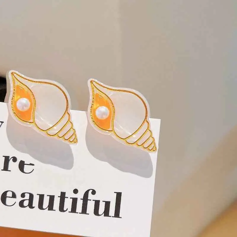 8/6/4Pcs Acetate Ocean Animal Hair Clips Summer Beach Non-Slip Hair Claws Crab Starfish Whale Hair Accessories for Women Girl