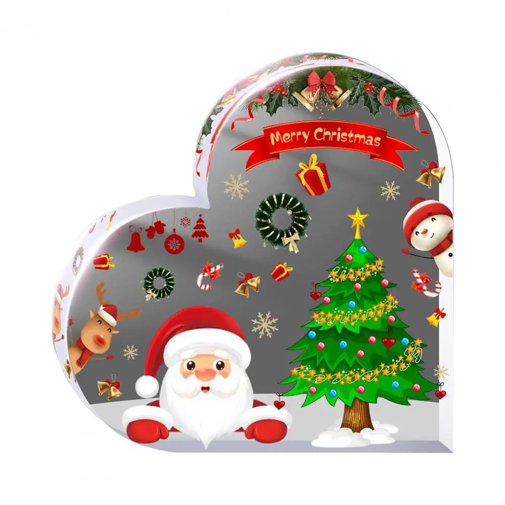 

Акриловые рождественские настольные украшения в форме сердца, гладкие прозрачные рождественские тематические настольные украшения, многоярусные подносы, вечерние Decor