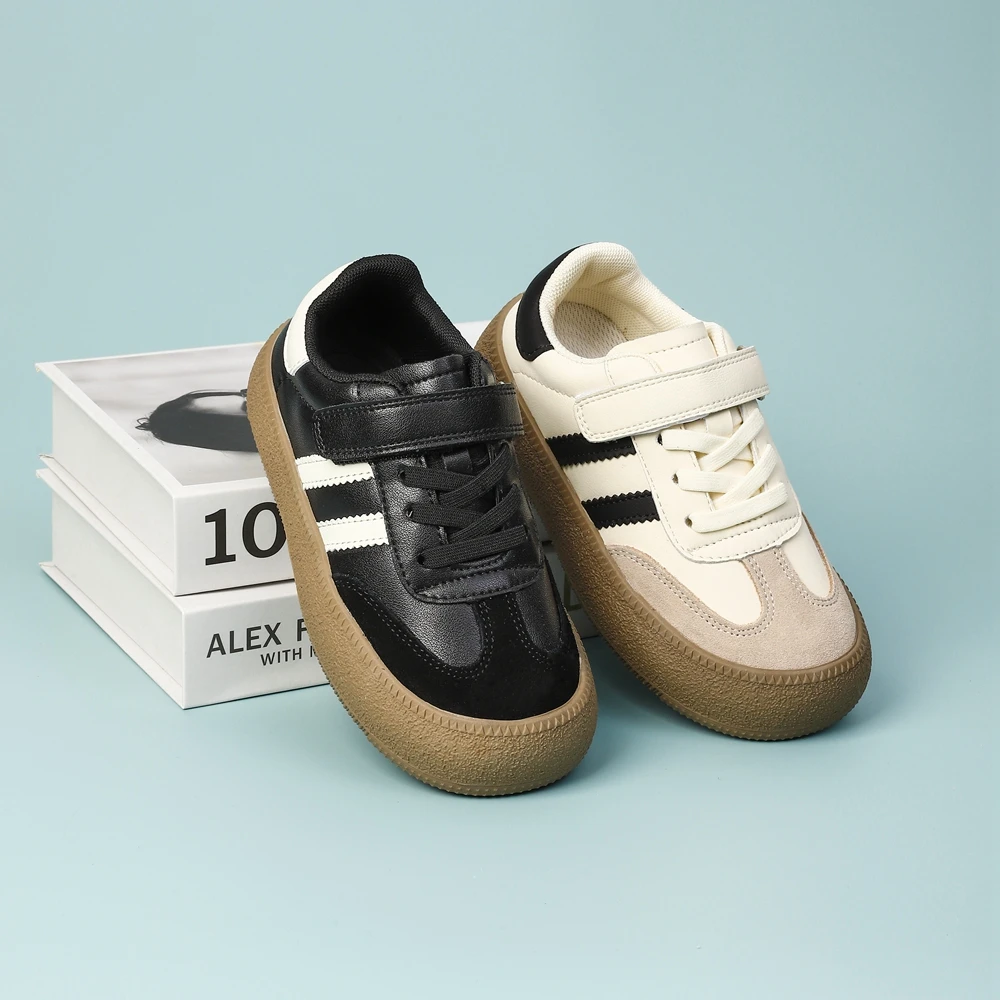 Childrens Sneakers Boys And Girls Training Shoes Spring/Summer Boys Sports Genuine Leather Breathable Board Girls Casual Shoes 4