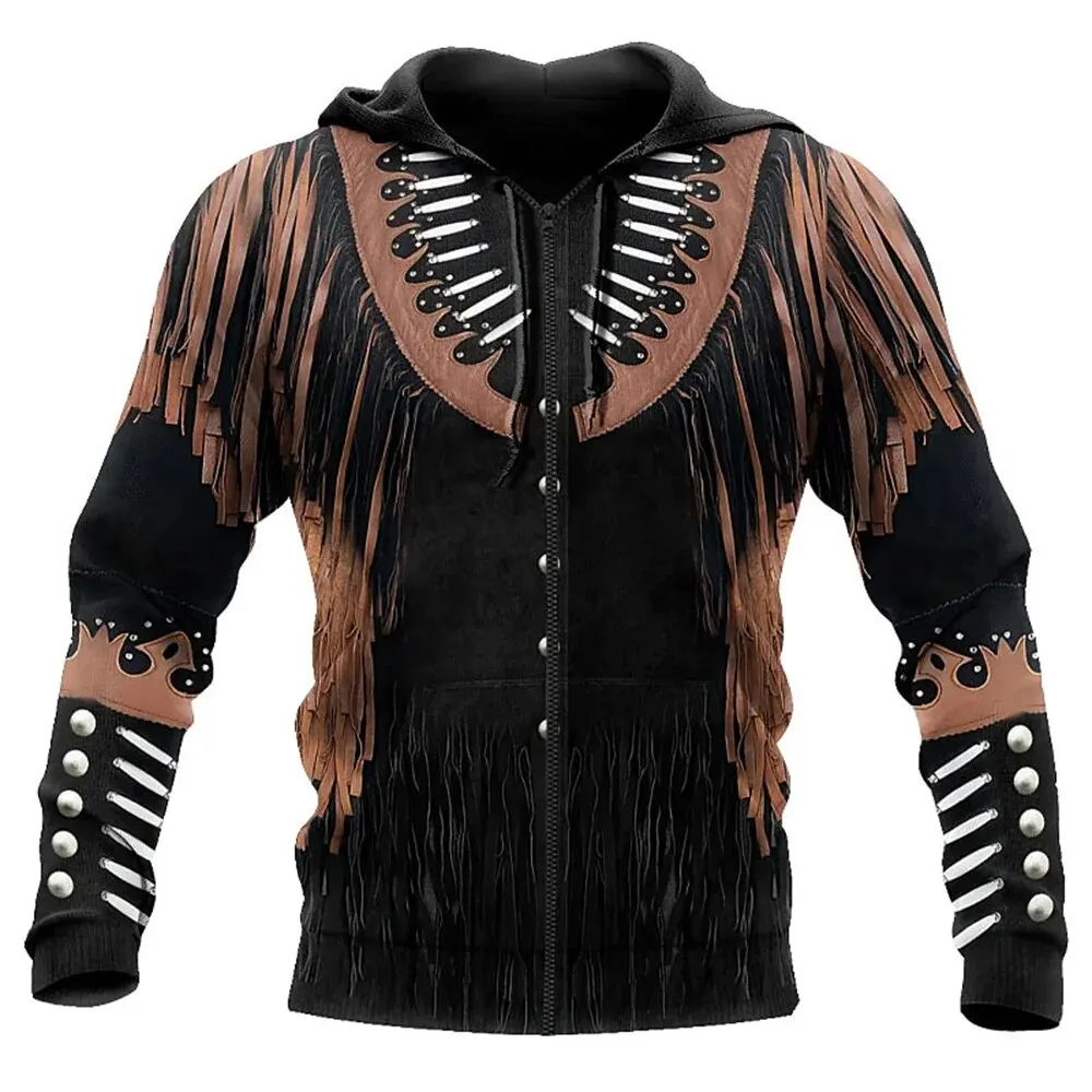 thumbnail image 1 of Nuevas sudaderas con capucha y cremallera para hombre, de otoño e invierno, estilo retro medieval, con estampado 3D, sudaderas de gran tamaño a la moda, ropa informal de calle para hombre, 1 of 4