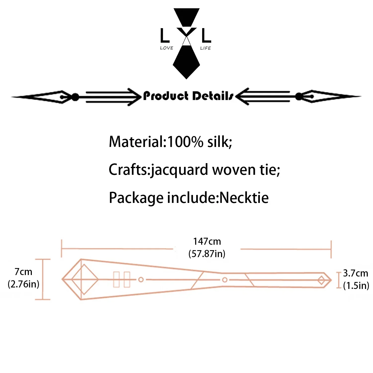 Рисунок 2 - Галстук мужской желтый в полоску