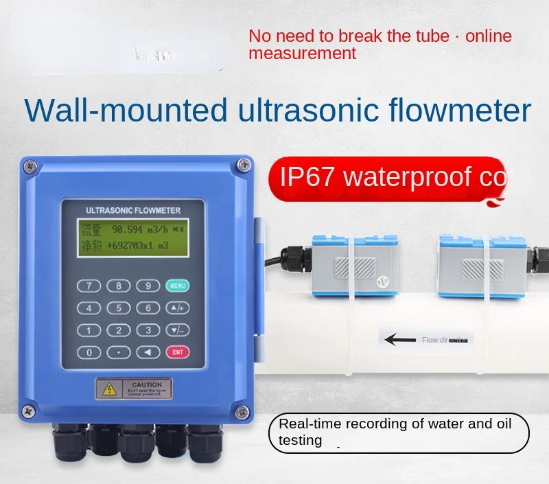 

Wall-Mounted External Clip-Type External Sticker Sensor Liquid Level Water Flow Meter Ultrasonic Flowmeter