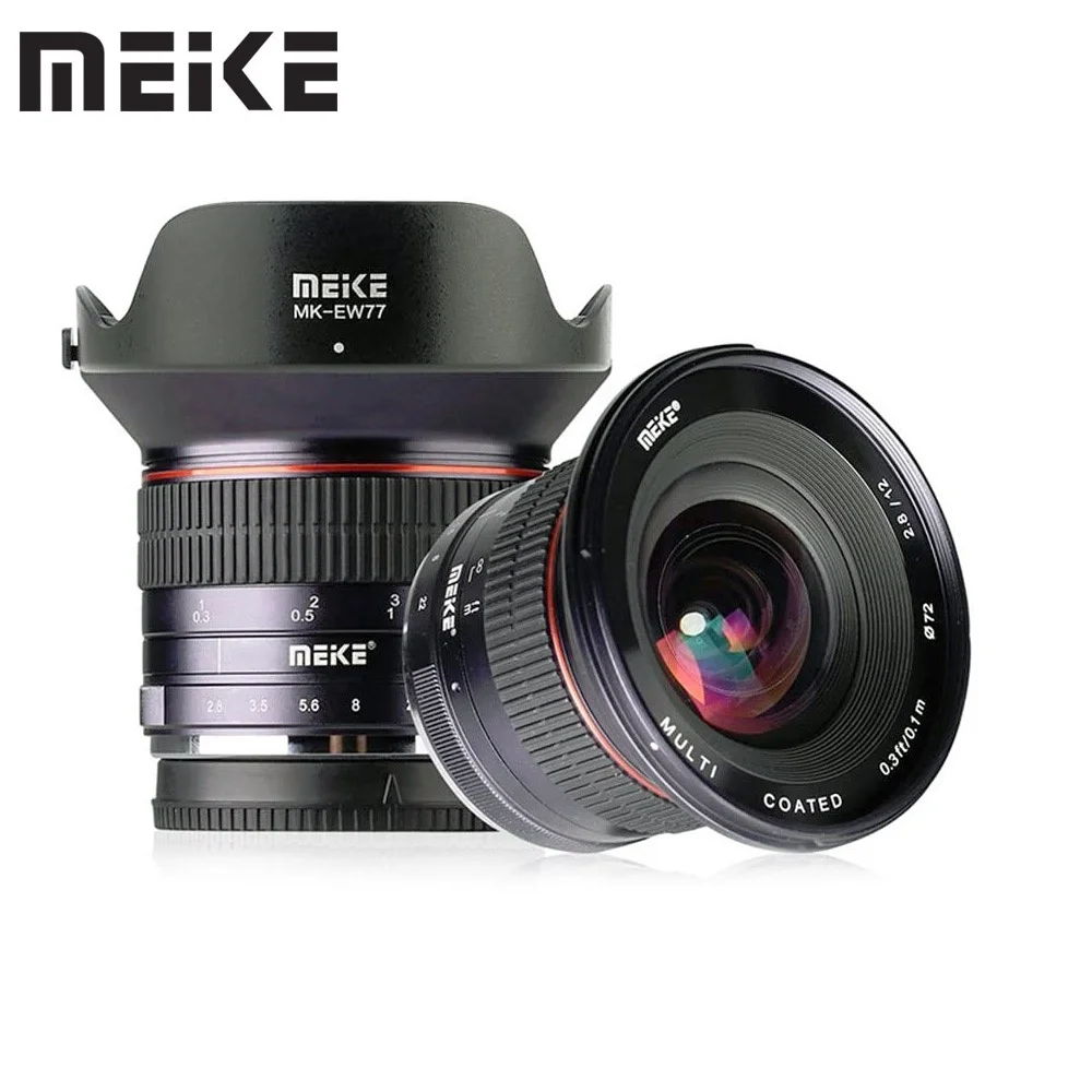 Meike 12Mm F2.8 Aps-C Obiettivo Manuale Ultra Grandangolare Per Canon Ef-M Mount Eos M2 M5 M6 M6 Mark Ii M10 M50 M50 Ii M100 M200