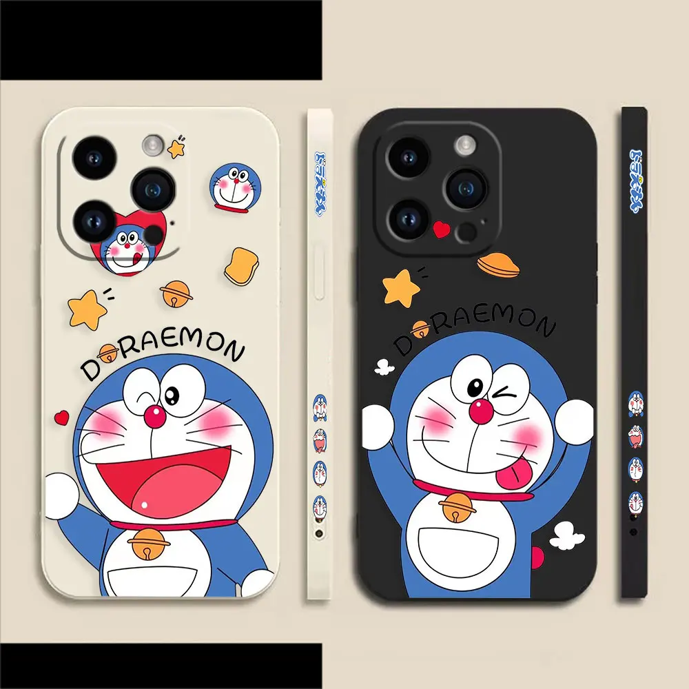 

Phone Case For iPhone 14 13 12 11 Pro XS Max Mini X XR SE 7 8 6 6S Plus Colour Liquid Case Funda Shell Japanese Anime D-Doraemon