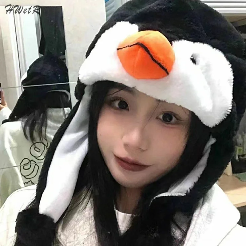 

1PC Cartoon Animal Penguin Mascot Plush Warm Cap Hat Warmer Cartoon Animal Penguin Mascot Plush Warm Cap Hat Warmer